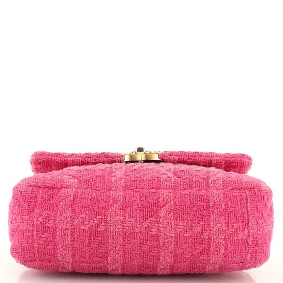 Chanel 19 Flap Bag Quilted Tweed Medium Pink - Picture 5 of 10
